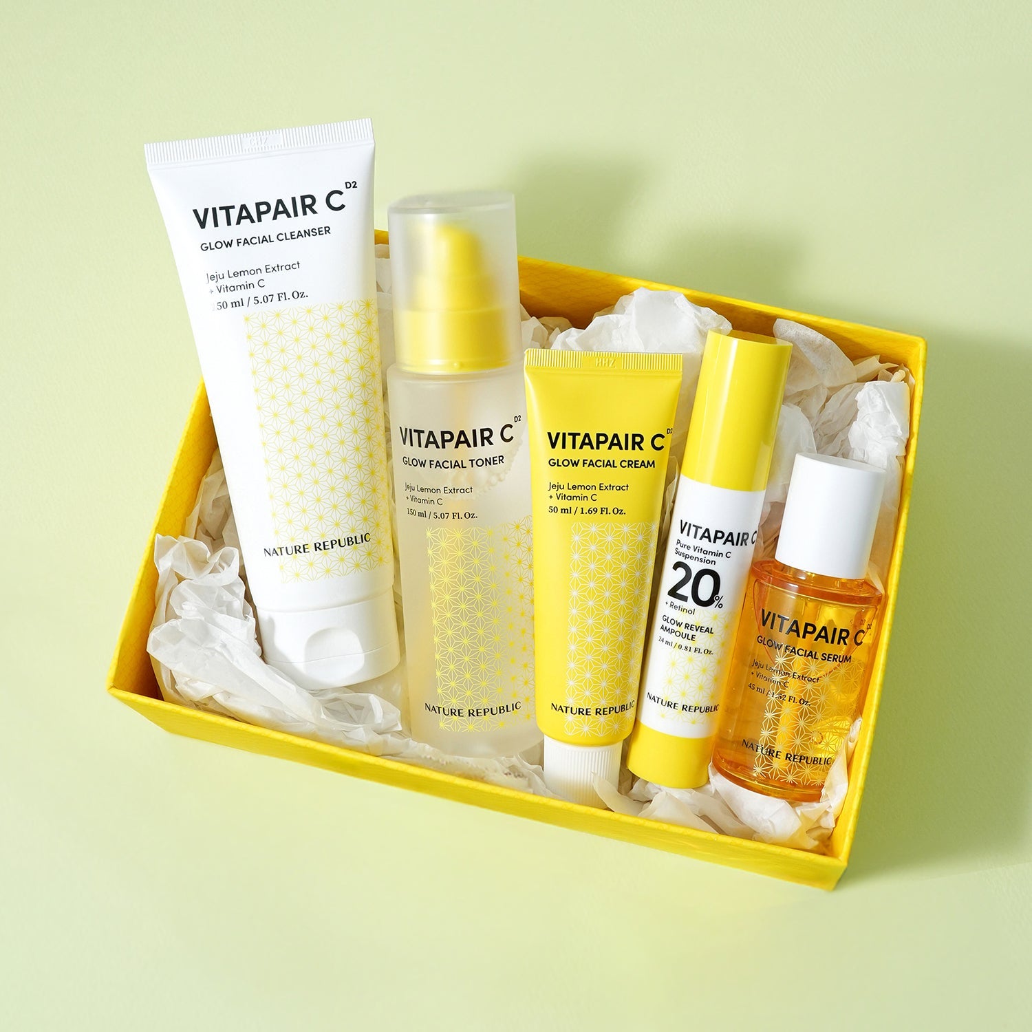 Vitapair C 5 - Step Brightening Glow Skincare Gift Set - Nature Republic
