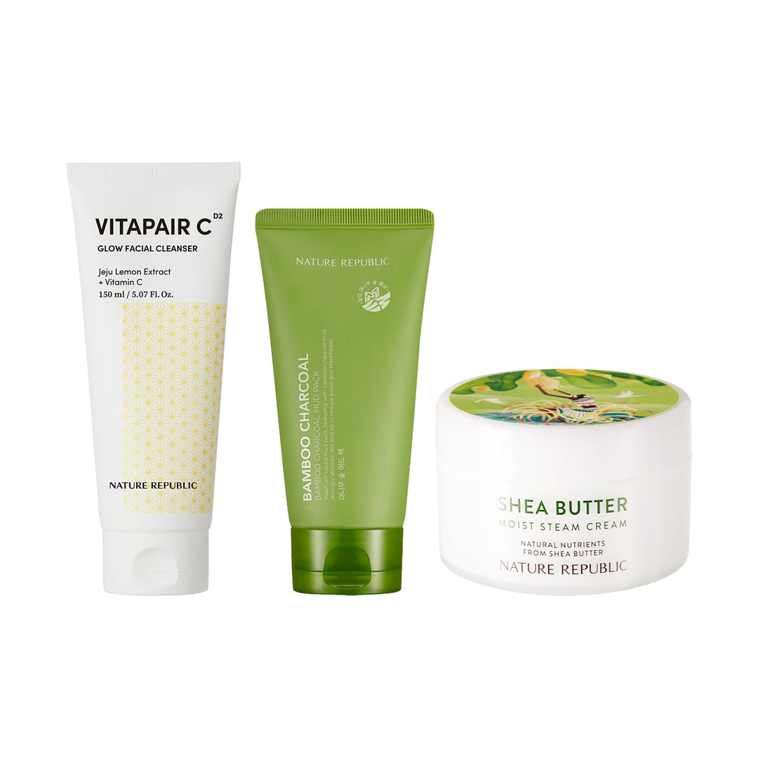 3 Step: Texture & Tone Refining Routine Set - Nature Republic