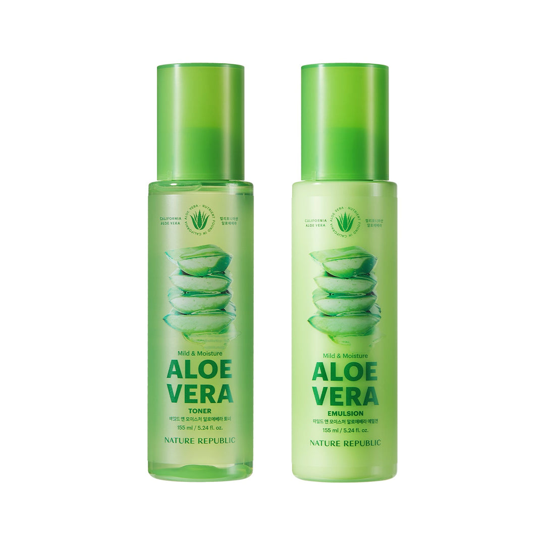 Mild & Moisture Aloe Vera Daily Summer Essential Set - Nature Republic