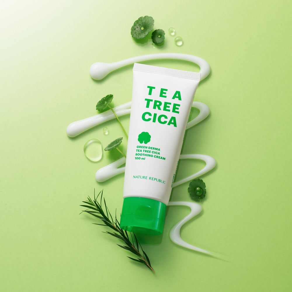 Green Derma Tea Tree Cica Soothing Cream - Nature Republic