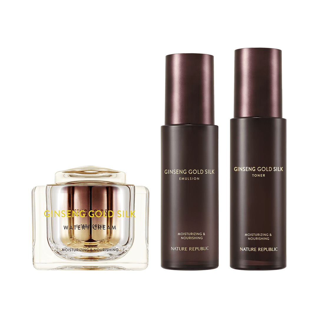 3 Step: Ginseng Gold Silk Anti - aging Skincare Set - Nature Republic