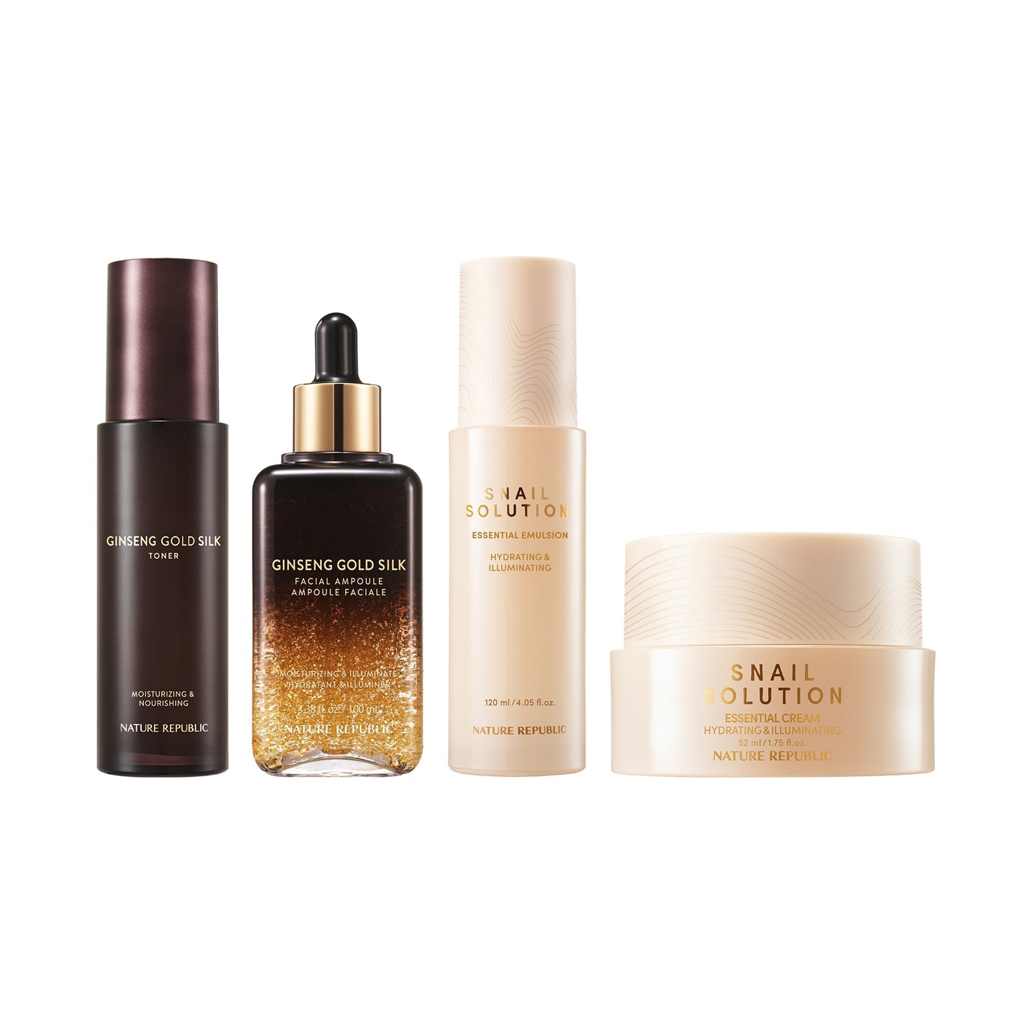 Nature Republic Ginseng Gold Silk Toner & Ampoule Duo
