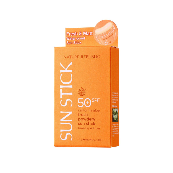 California Aloe Fresh Powdery Sun Stick Broad Spectrum SPF50+ - Nature Republic