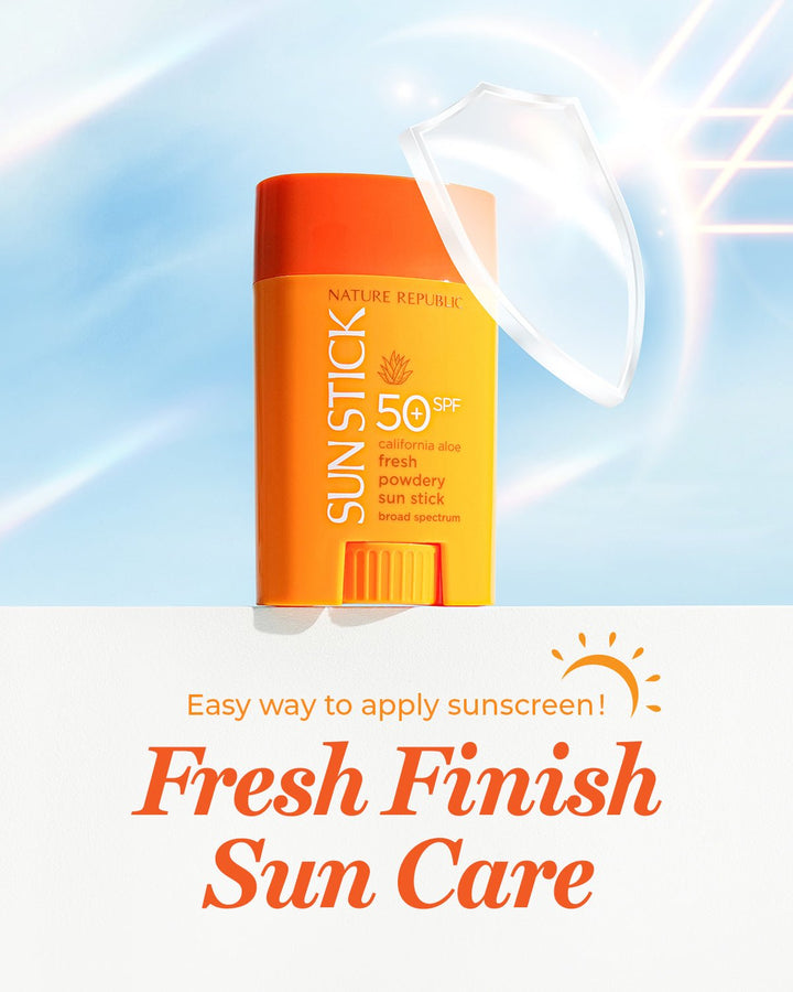 California Aloe Fresh Powdery Sun Stick Broad Spectrum SPF50+ - Nature Republic