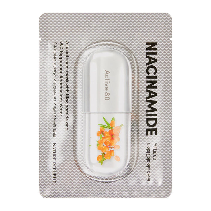 Active 80 Mask Sheet Niacinamide - Nature Republic
