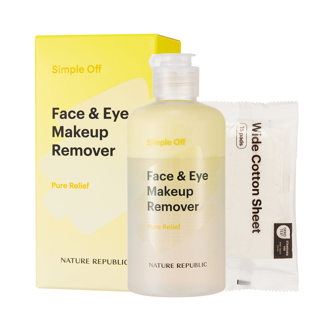 Simple Off Face & Eye Makeup Remover Special Set - Pure Relief - Nature Republic