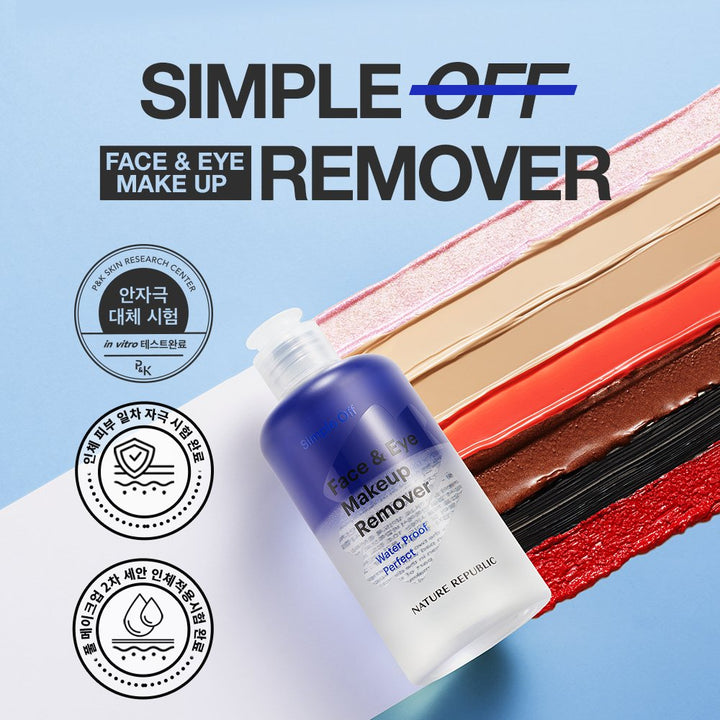 Simple Off Face & Eye Makeup Remover Water Proof Perfect Special Set - Nature Republic