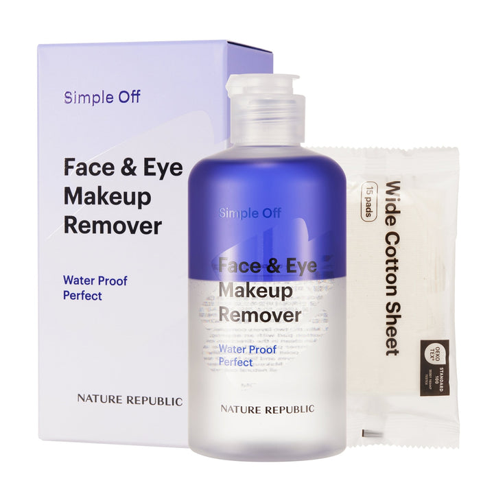 Simple Off Face & Eye Makeup Remover Water Proof Perfect Special Set - Nature Republic