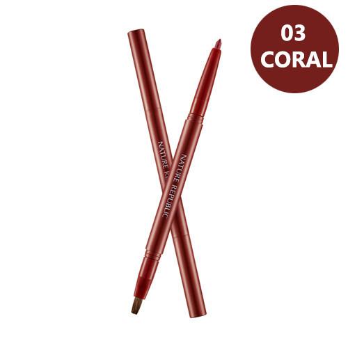 By Flower Auto Lipliner 03 Coral - Nature Republic