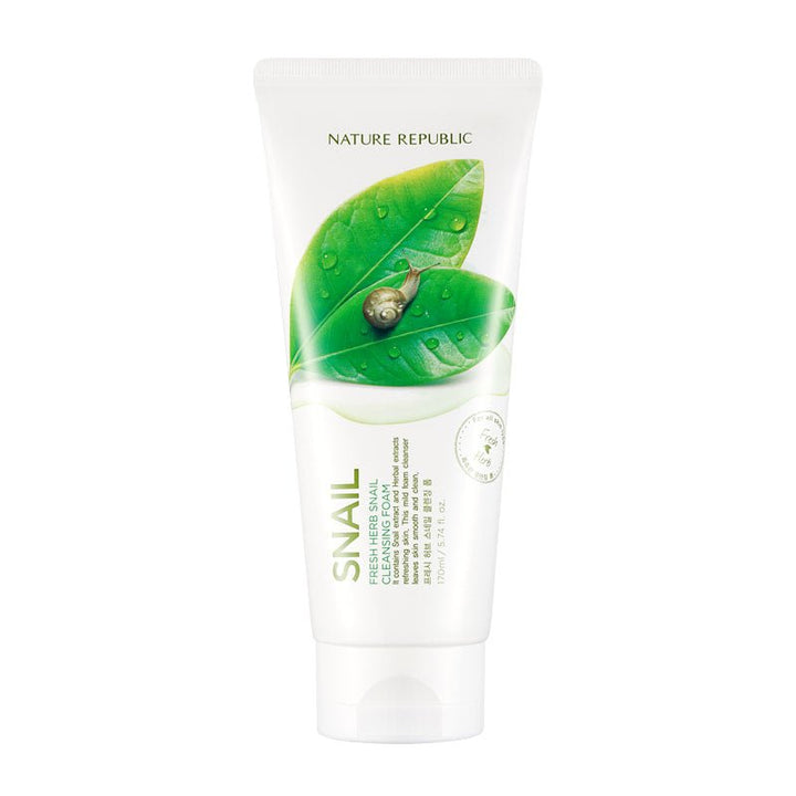 Fresh Herb Snail Cleansing Foam - Nature Republic
