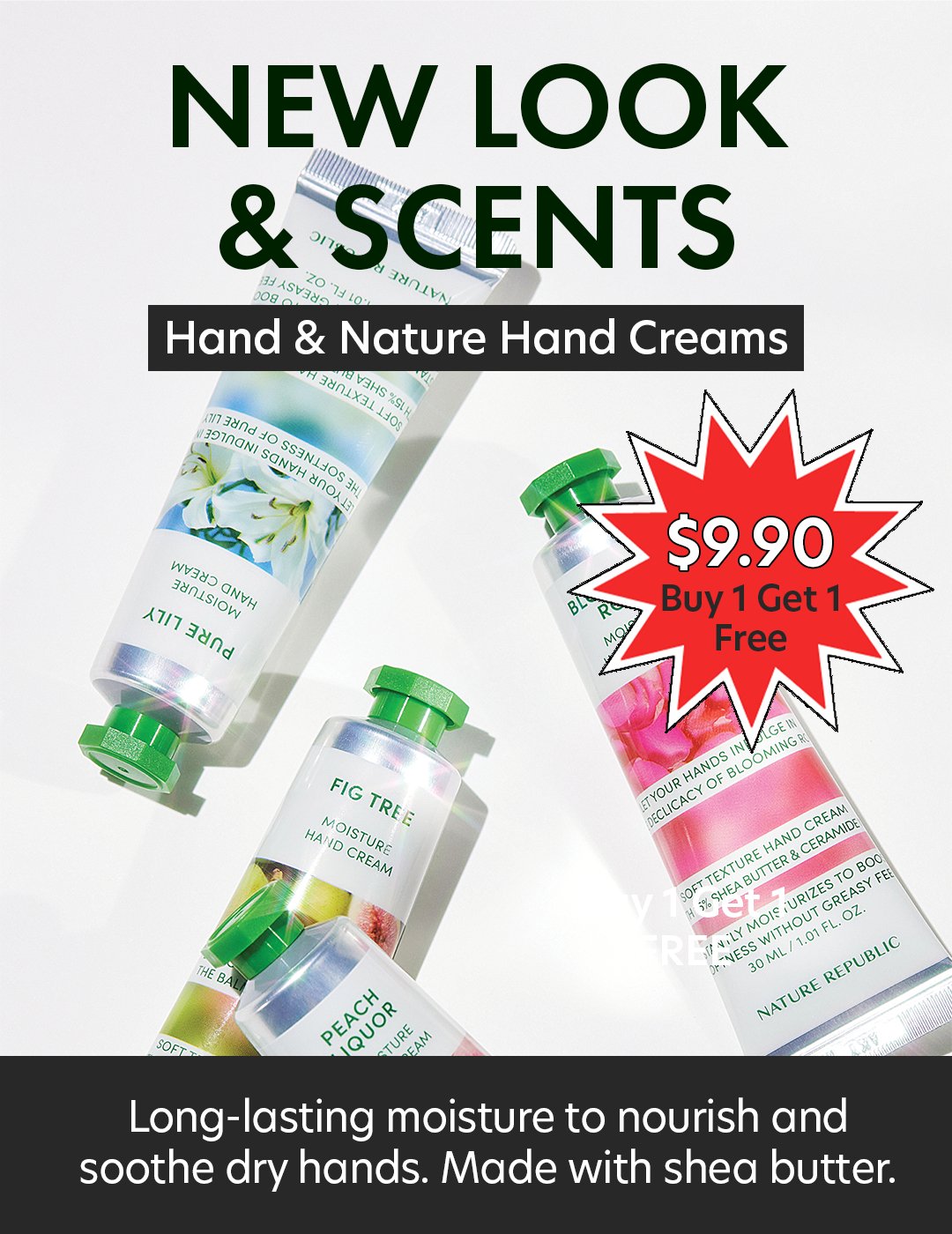 Buy 1 + Get 1 FREE Hand & Nature Hand Cream - Nature Republic