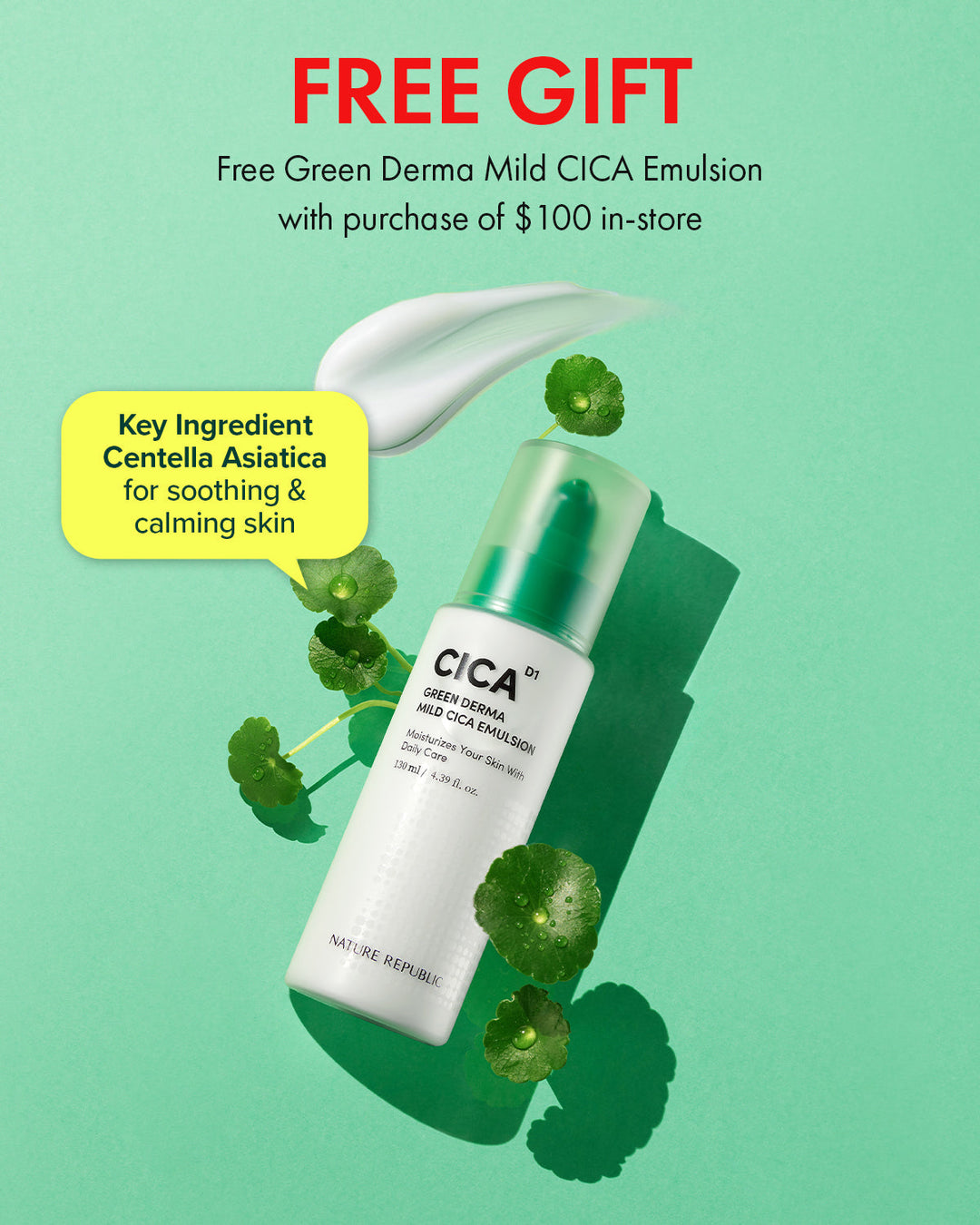 [GWP $100] Free Green Derma Mild Cica Emulsion