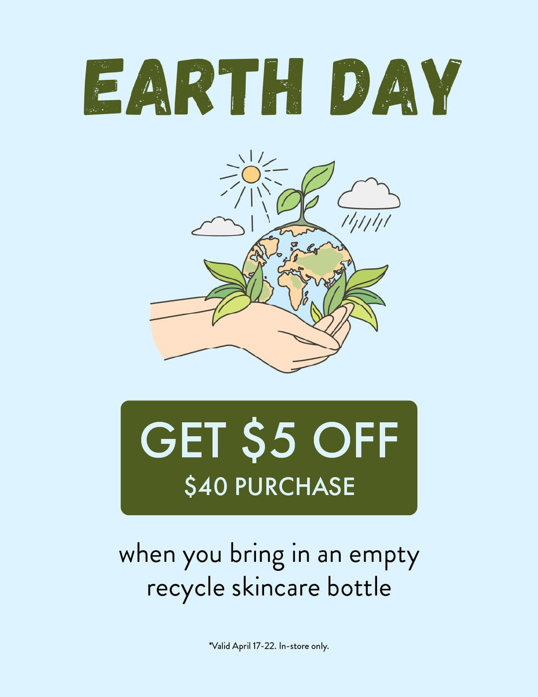 Earth Day In-Store Event: $5 Off $40 Purchase - Nature Republic