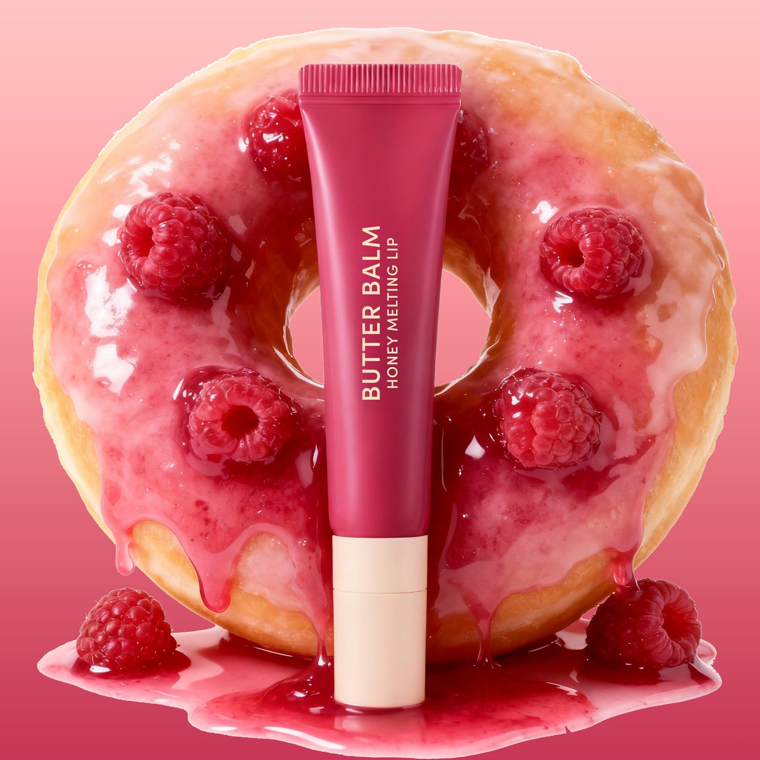 Honey Melting Lip Butter Balm Raspberry Glaze
