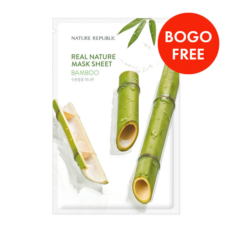 [BUY 10 + FREE 10] Real Nature Bamboo Mask Sheet