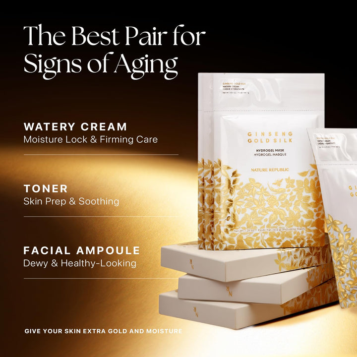 Nature Republic Ginseng Gold Silk Hydrogel Mask 4ea - Nature Republic