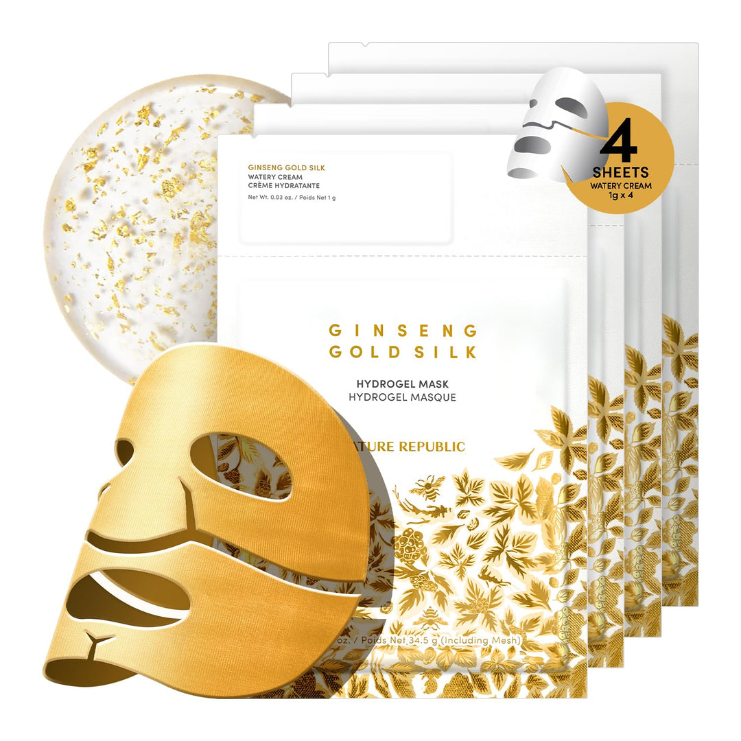 Nature Republic Ginseng Gold Silk Hydrogel Mask 4ea - Nature Republic