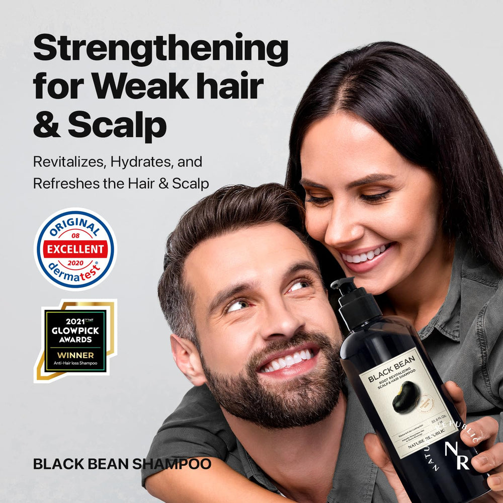 Black Bean Revitalizing Scalp Anti-Hair Loss Hair Shampoo (1000ml) - Nature Republic