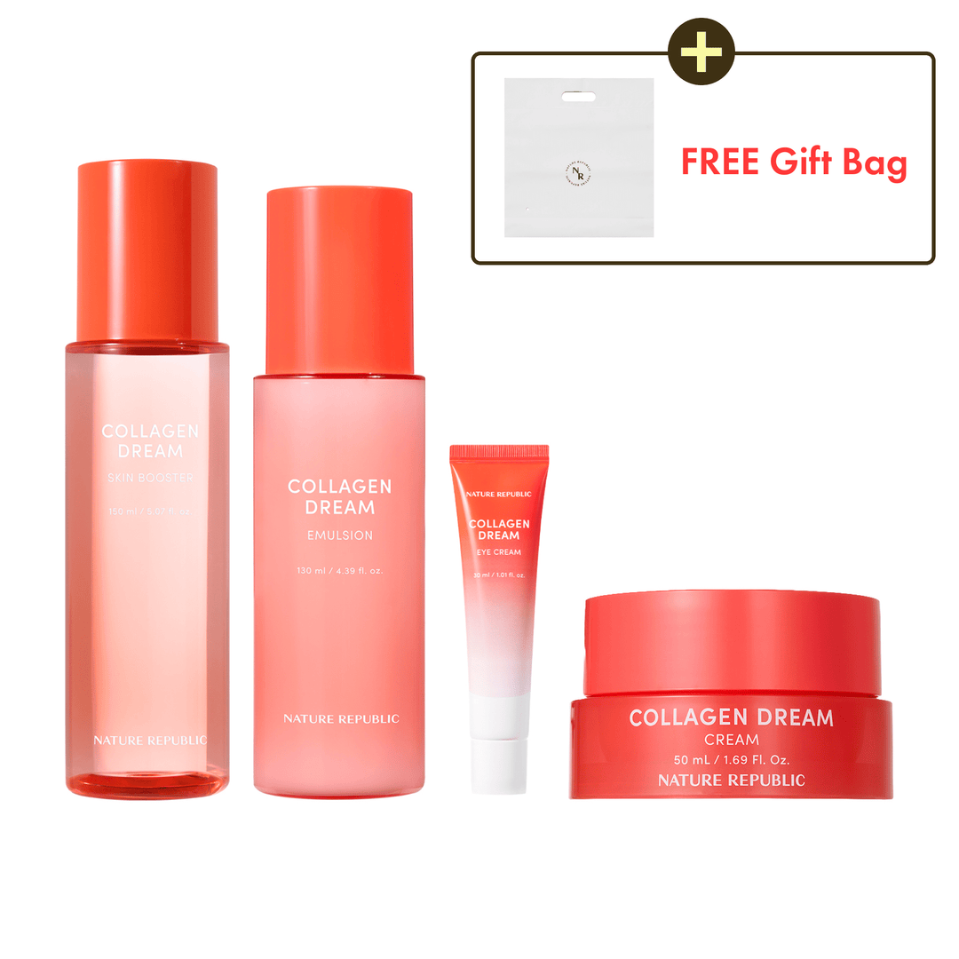 Collagen Dream 4-Step Skincare Set [Free Gift Bag with Purchase] - Nature Republic