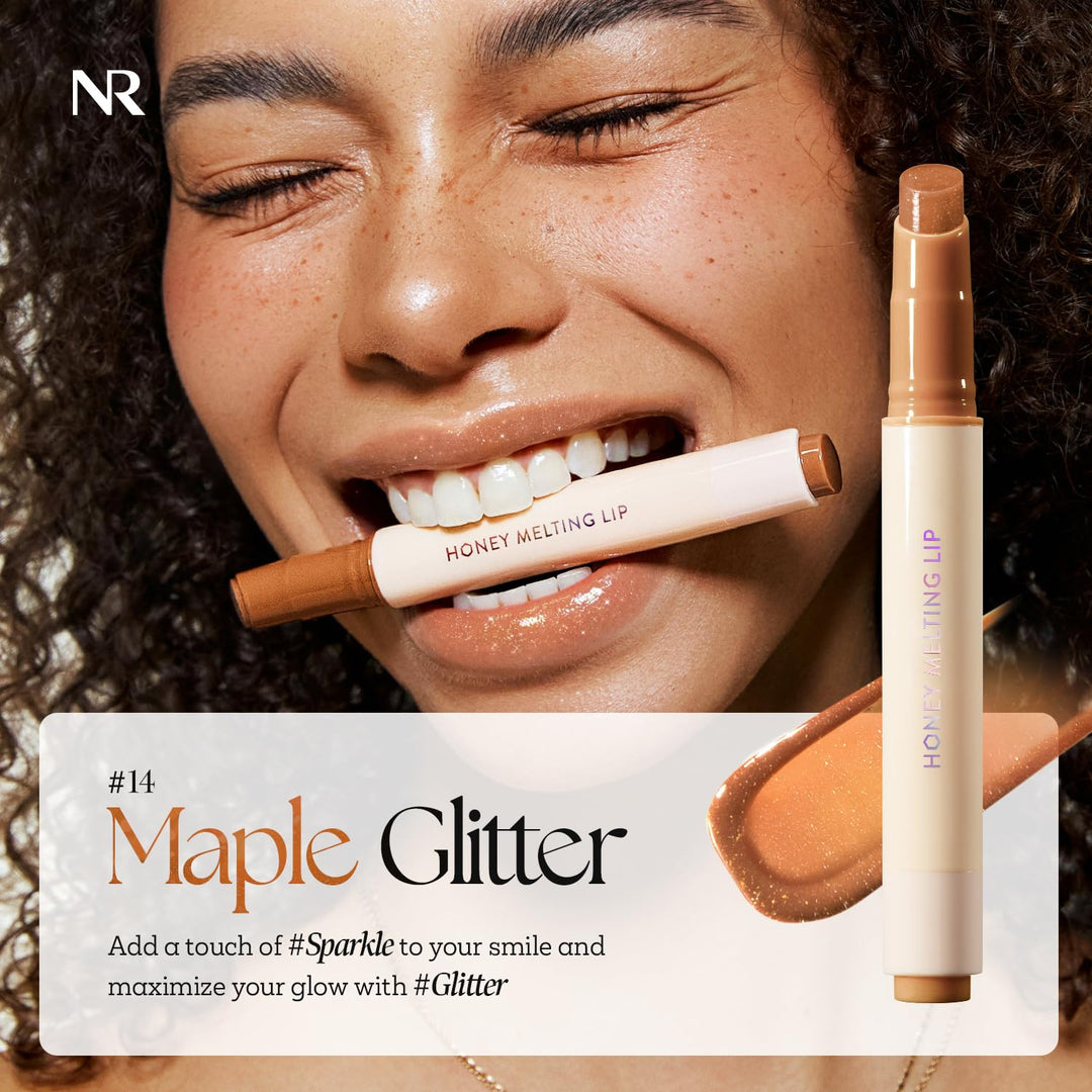 Honey Melting Lip Maple &amp; Aurora Glitter Duo - Nature Republic