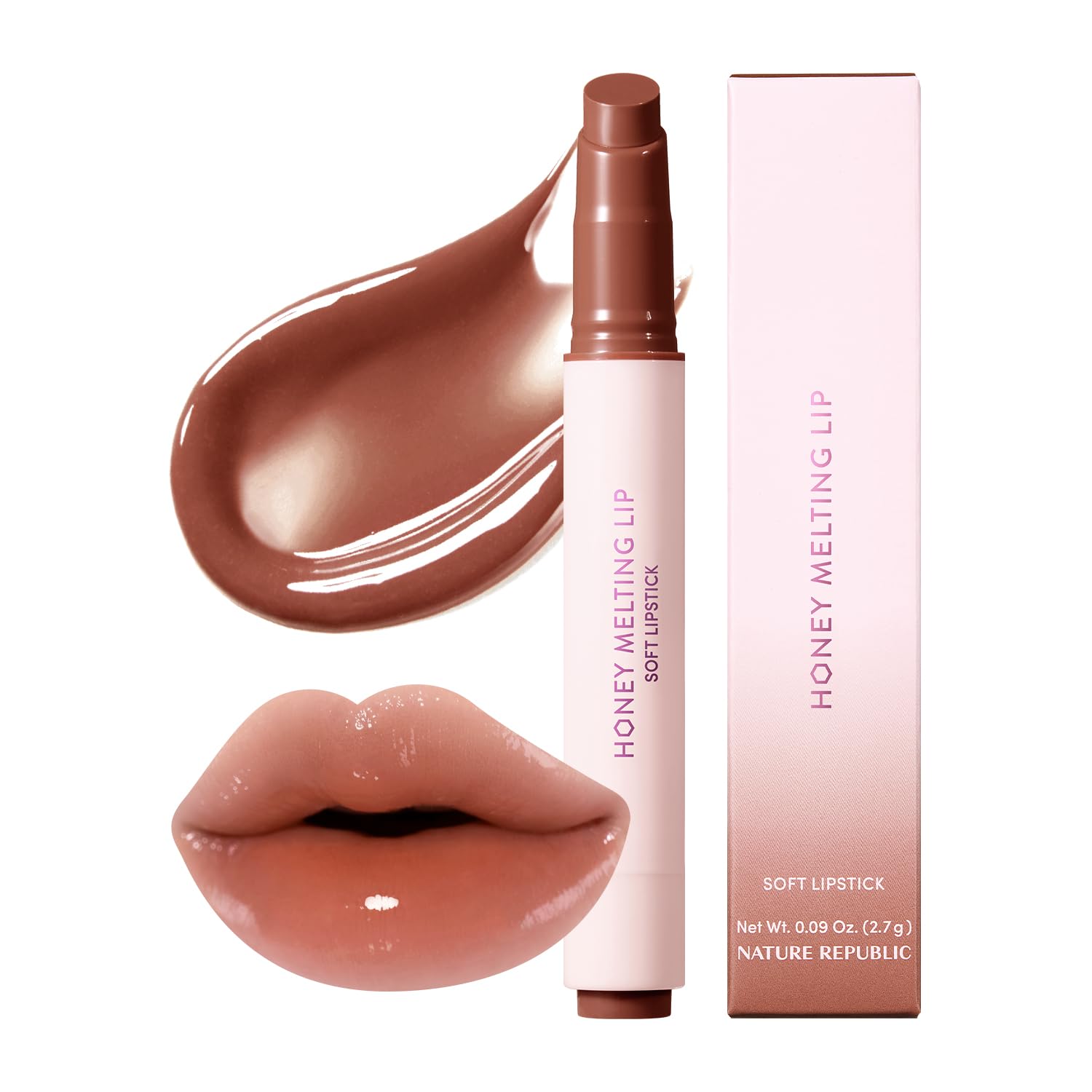 リップグロス NATURE REPUBLIC 09 SHEER ROSE MOUSSE Honey Melting Lip Rose Collection | Nature Republic®