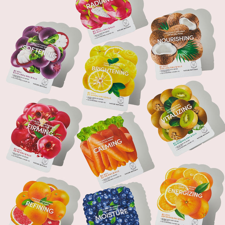 Nature Republic Cold Juicy Fresh Gel Mask Sheet 10-Pack Set - Nature Republic