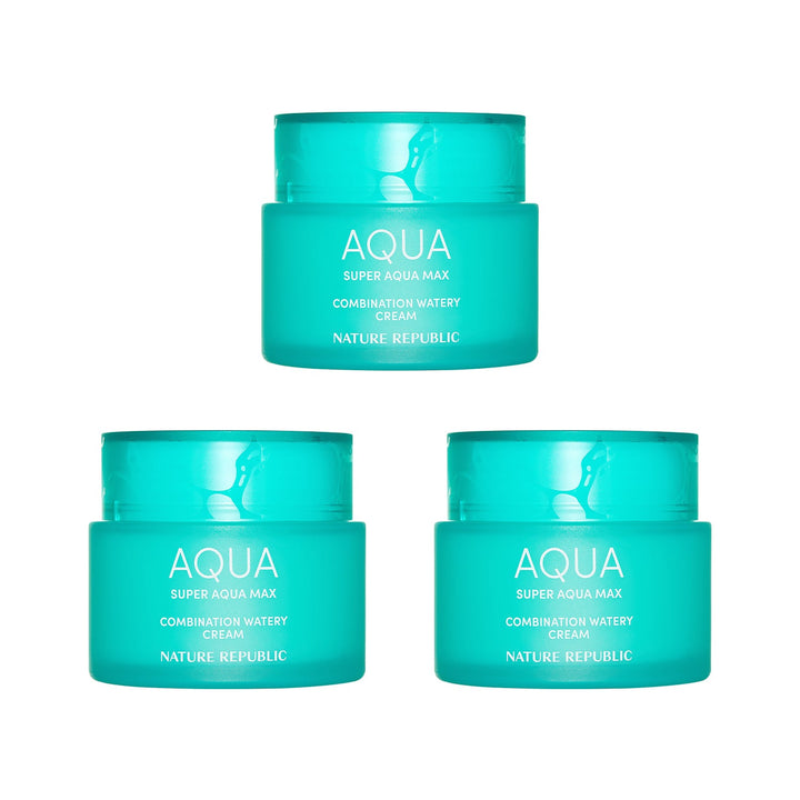 Super Aqua Max Combination Watery Cream Triple Value Set - Nature Republic