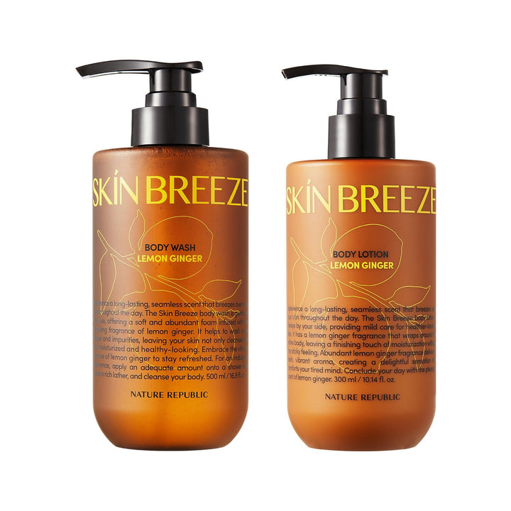 Skin Breeze Lemon Ginger Body Wash Lotion Duo - Nature Republic