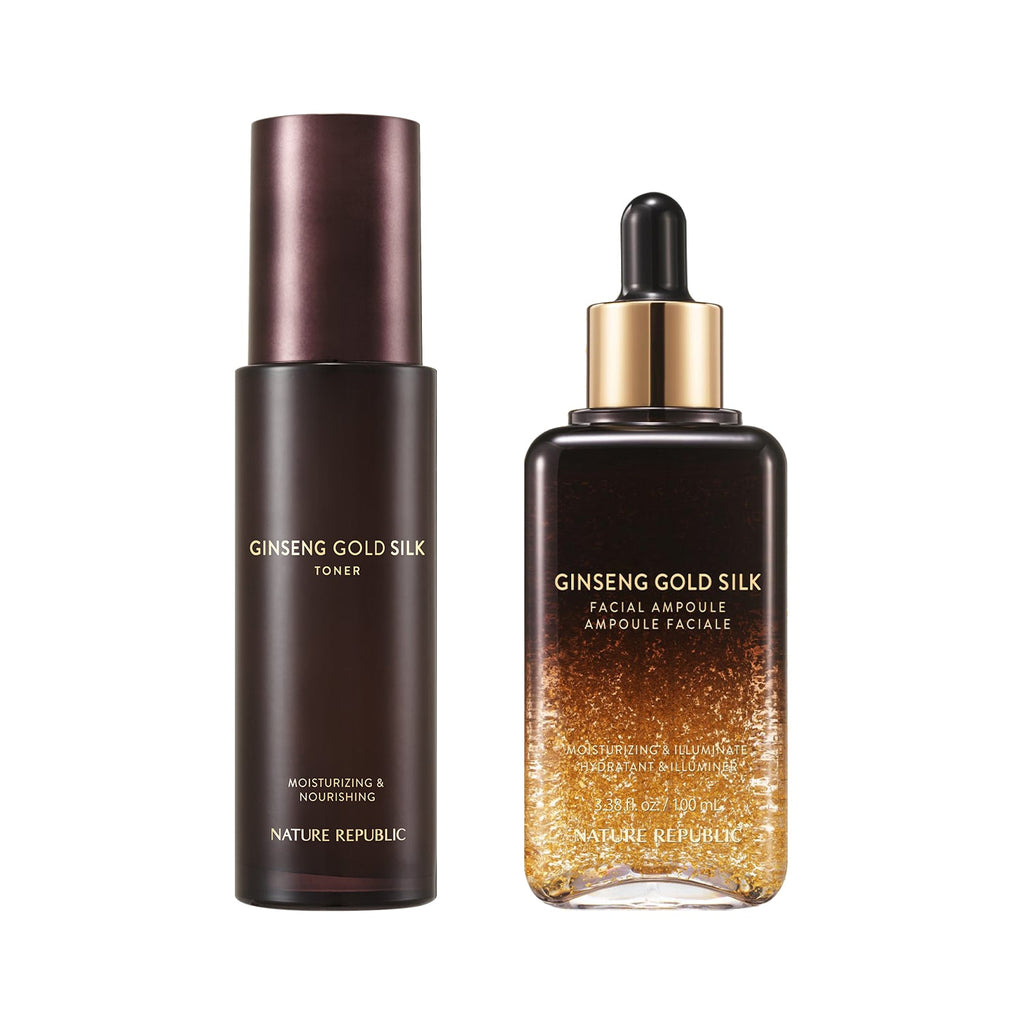 Nature Republic Ginseng Gold Silk Toner & Ampoule Duo