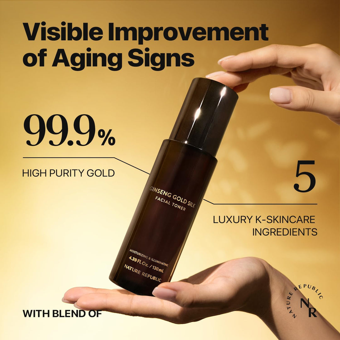 Ginseng Gold Silk Toner & Ampoule Duo - Nature Republic