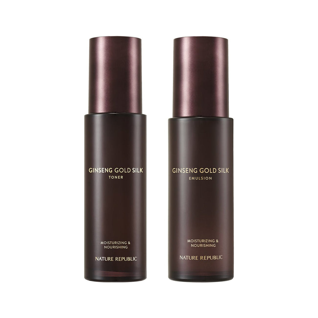 Ginseng Gold Silk Toner & Emulsion Daily Routine Duo - Nature Republic
