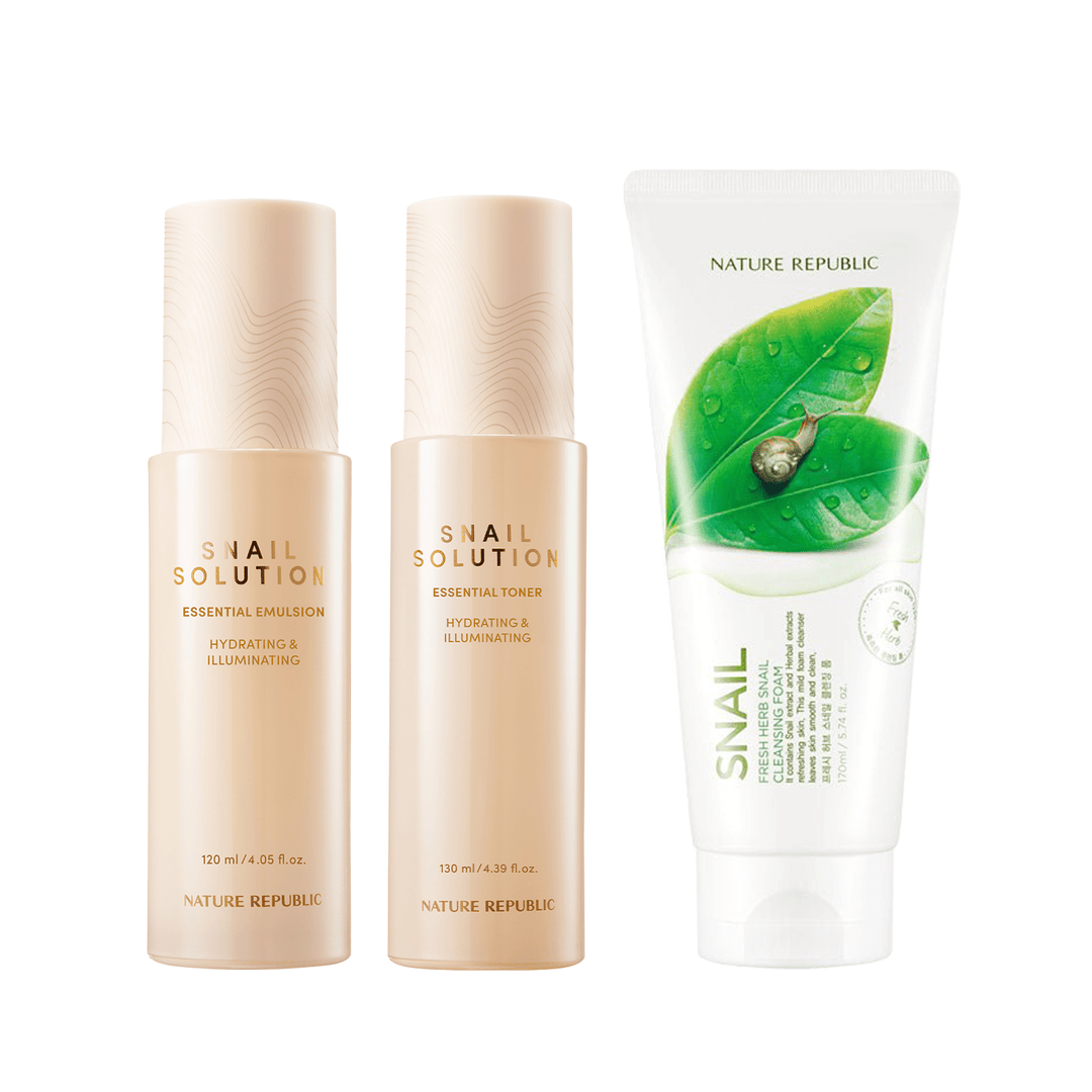 Snail Solution Essential Anti - Aging Skincare Set - Nature Republic