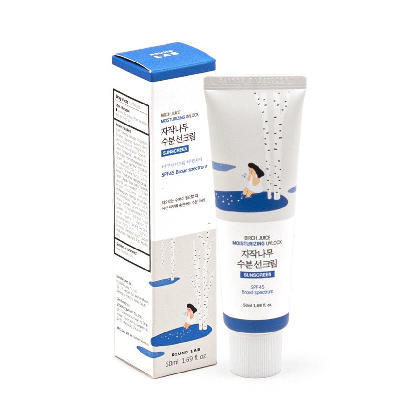 Round Lab Birch Moisturizing Sunscreen UVLock SPF 45+ Broad Spectrum - Nature Republic