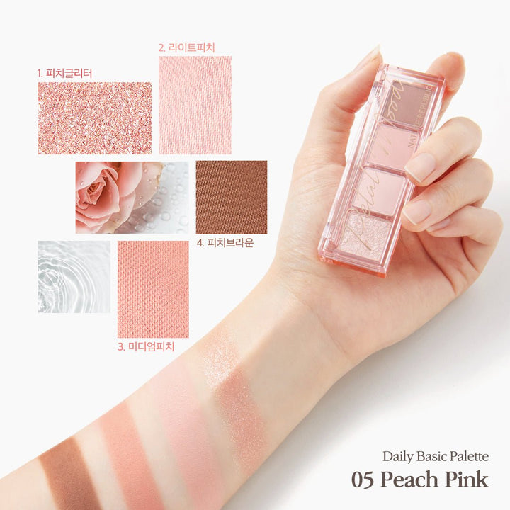 Daily Basic Eyeshadow Palette 05 Peach Pink - Nature Republic