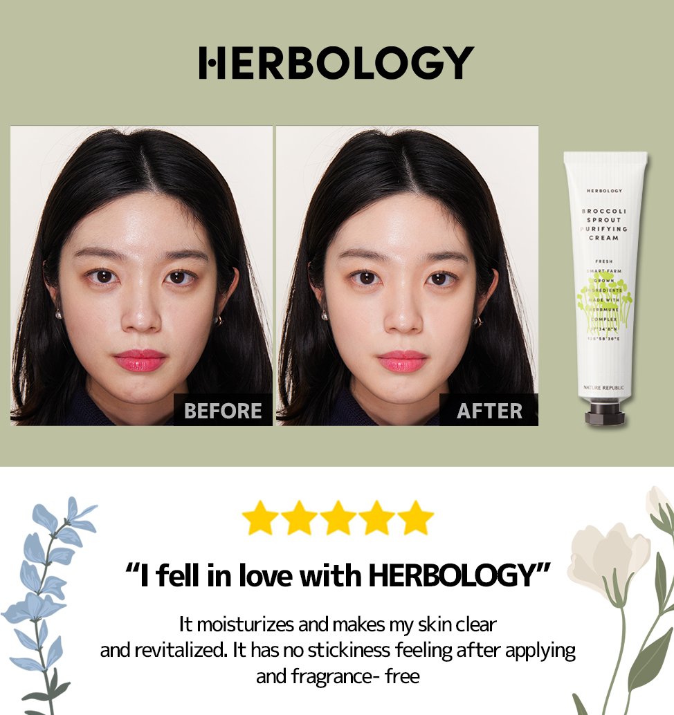 Herbology Broccoli Sprout Purifying Cream - Nature Republic