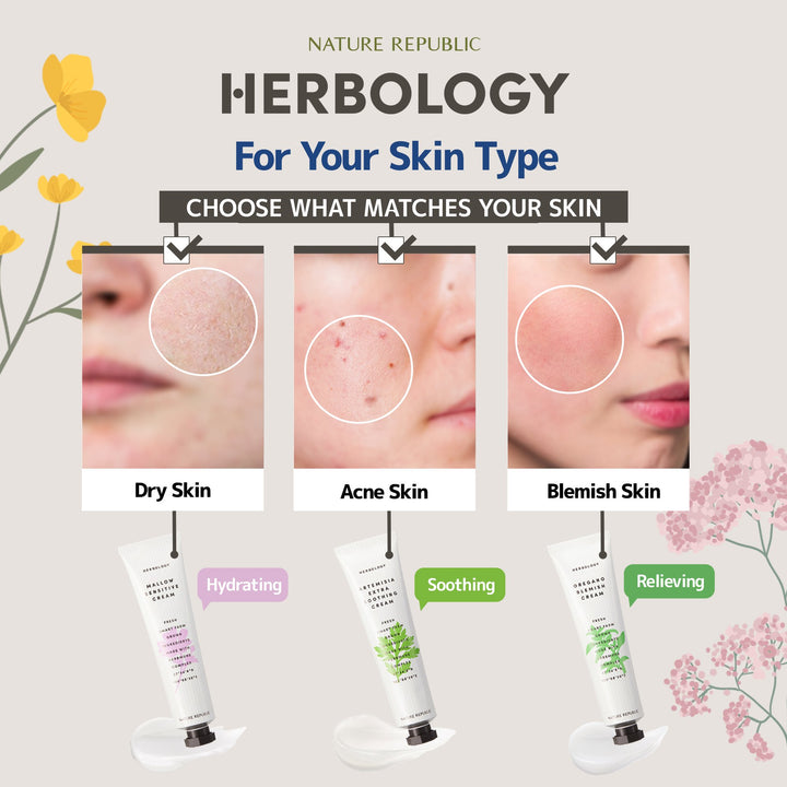 Herbology Mallow Sensitive Cream - Nature Republic