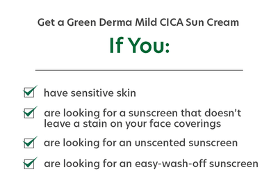 Green Derma Mild CICA Safety 100 Sun Cream SPF 50+ PA++++ - Nature Republic