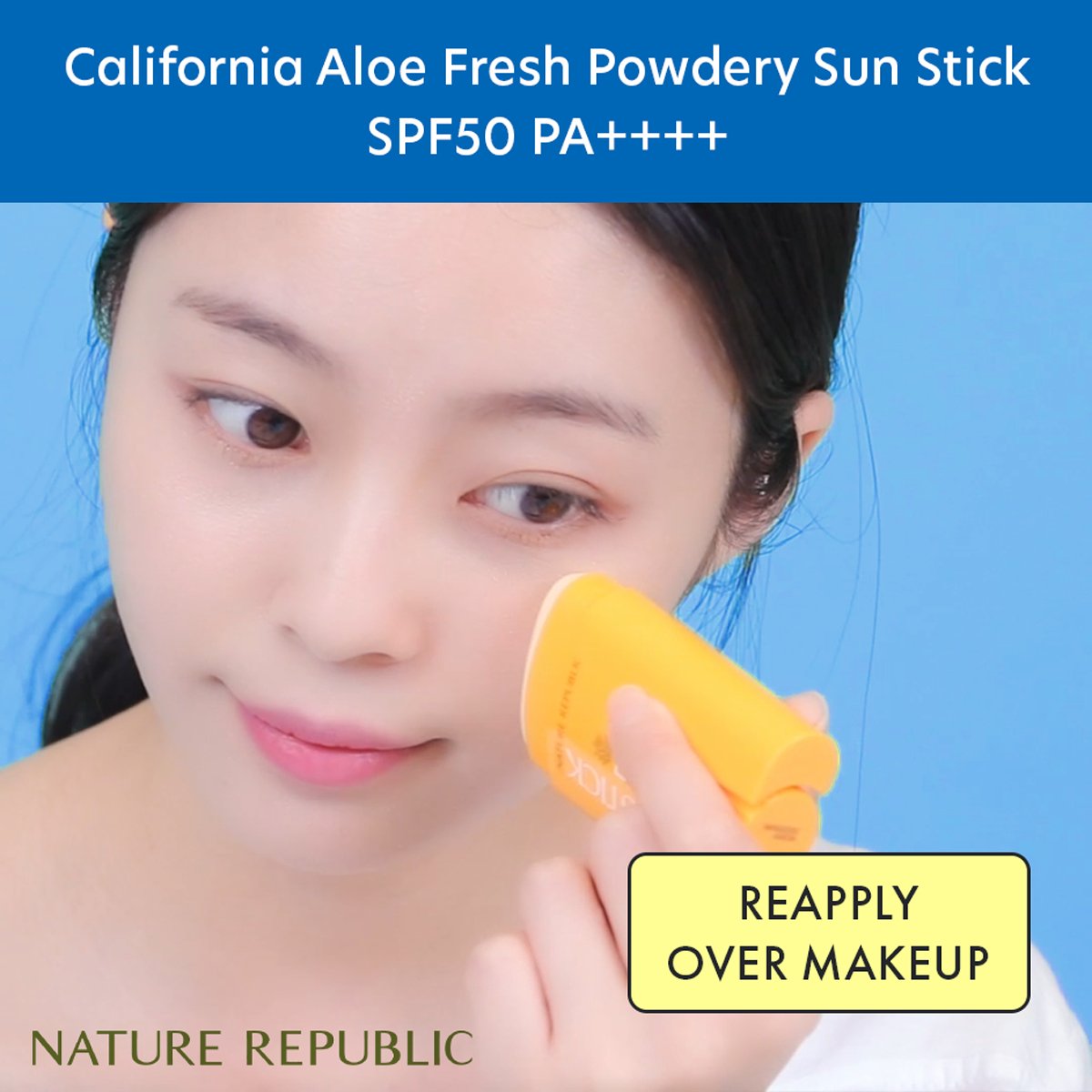 California Aloe Fresh Powdery Sun Stick SPF50 PA++++ - Nature Republic