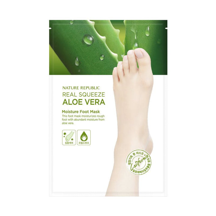 Real Squeeze Aloe Vera Moisture Foot Mask - Nature Republic