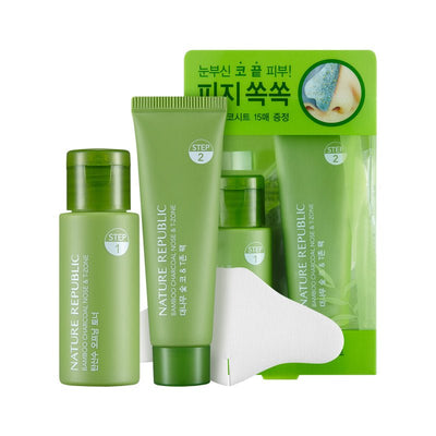 Bamboo Charcoal Nose & T-Zone Pack - Nature Republic